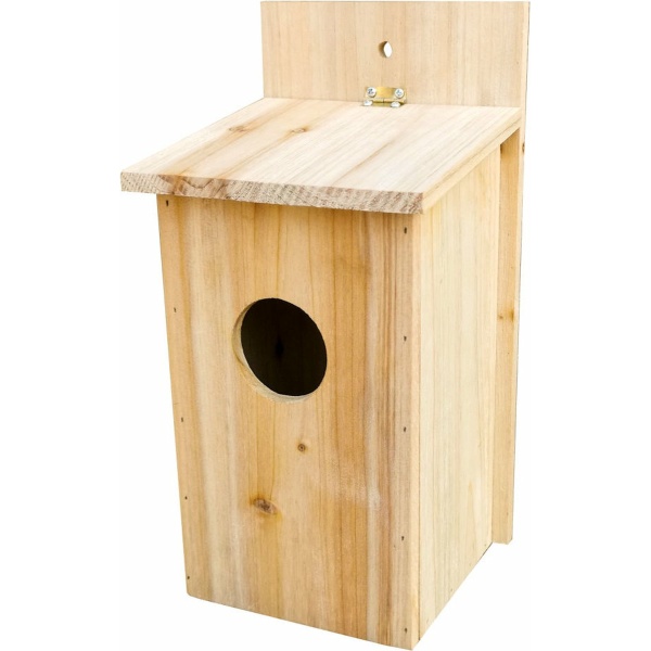 Decopatent® Vogelhuisje - Nestkastje voor Vogels - Naturel hout - Hangend Vogelhuis - Nestkastje voor tuin vogels - 14 x 15 x 30 Cm