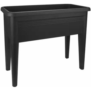 Elho Green Basics Kweektafel XXL 75 - Kweekbak op Poten - 100% Gerecycled Plastic - L 36.5 x W 75.5 x H 65.1 cm - Living Black