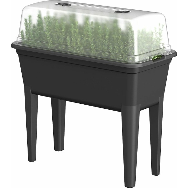 WDMT™ Extra grote kweekbak 50L | 76 x 37 x 60 cm | Kweektafel | Mini tuin | Verhoogde kweekbak | Kweektuin | Kweekbak | Zwart