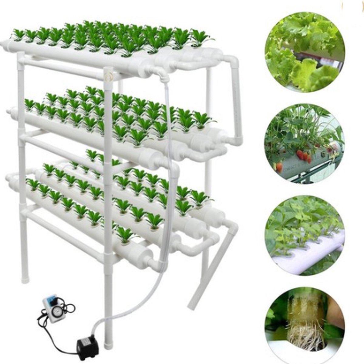 Kweektafel - Kweekset - Moestuintafel - Hydrocultuur Kweeksysteem - Hydroponic Systeem - 108 Plantlocaties