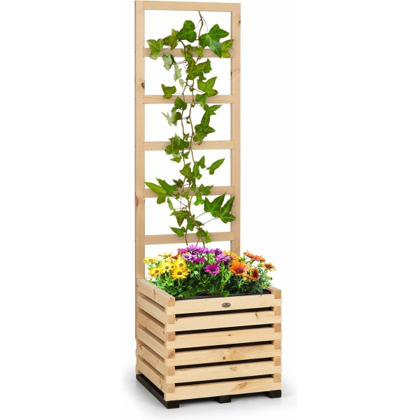 Modu Grow 100 kweekbak & spalier set 50 x 151 x 45 cm grenenhout noppenfolie