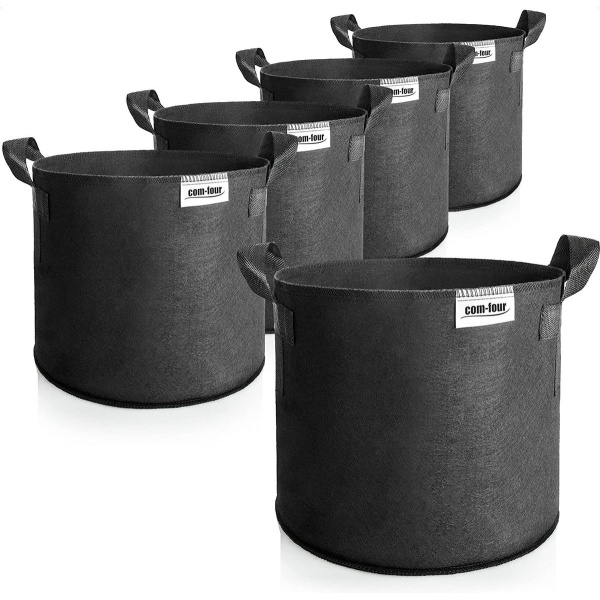 5x 30 L plantenzak voor aardappelen Tomatenbakken met handvatten Plantenzak Tomatenplantpot Gewasbeschermingszak (30 L - 5 stuks)