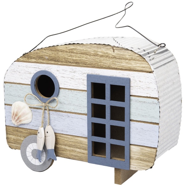 Cadeau - Vogelhuis / Vogelhuisje in de vorm van een vissershuisje - 22x17.5x7.5cm